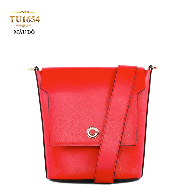 Túi da đeo quai to chữ G cao cấp TU1654 (Màu đỏ)